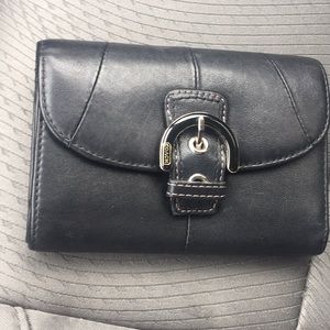 Black leather Coach wallet